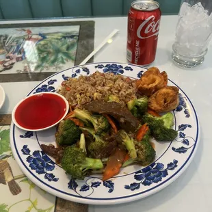 Beef broccoli lunch special