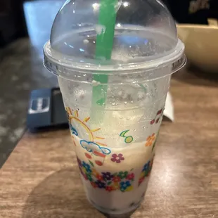 Coconut milk bubble Tea