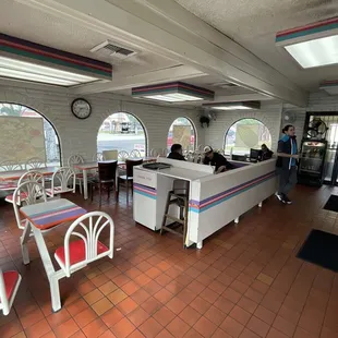 Inside eating area