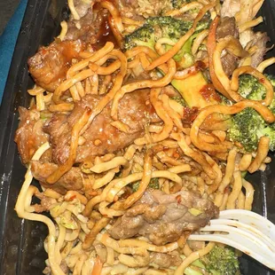 Beef and broccoli Beef Lo Mein