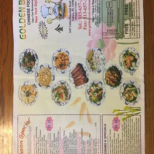 Takeout menu - lunch