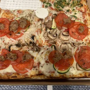 Combo pizza. Maybe the first time in my life that I wasn't able to finish a slice because of how terrible it was.