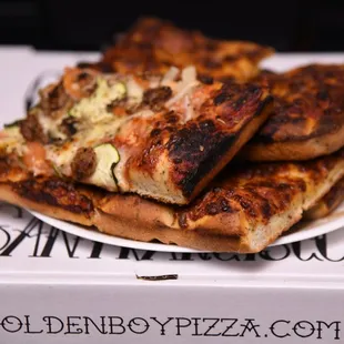 "Well done" pizza slices, Golden Boy 01/29/2022