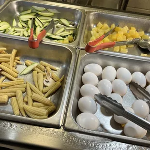 a variety of food items