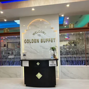 the entrance to the restaurant