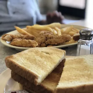 Kids chicken nuggets with fries $7.75