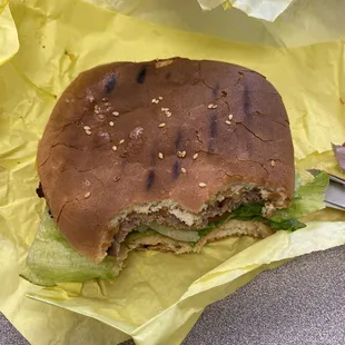 This is a kid's cheeseburger! Its huge! i can barely finish it