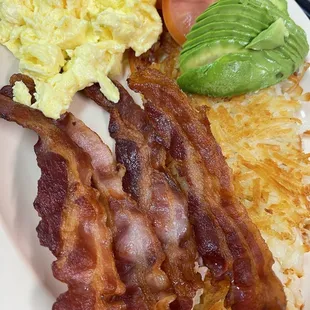Breakfast special with bacon &amp; avocado