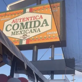 the sign