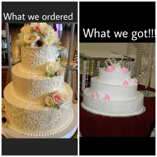 Horrible Nothing compared to the picture she didnt even put real flowers We had to go but a topper because the top of the cake was so plain