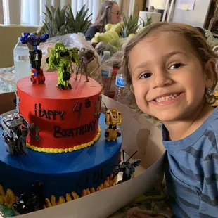 Transformer birthday cake