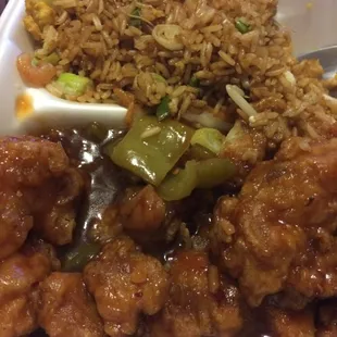 Dinner special: orange chicken