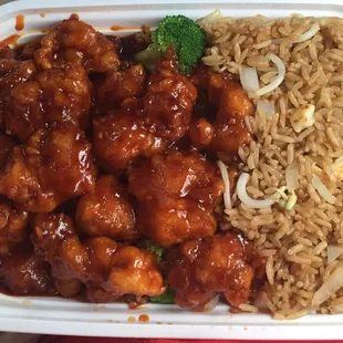 I got the General Tso Chicken with Fried Rice! It tastes amazing as always! It&apos;s cooked fresh right when ordered!