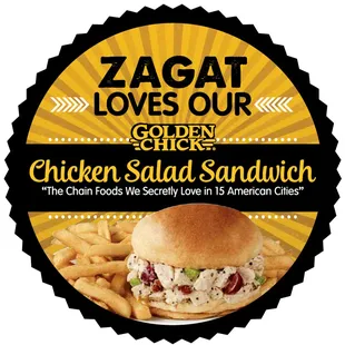 a chicken salad sandwich with fries