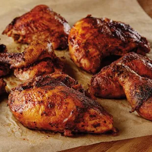 chicken wings on a piece of parchment paper
