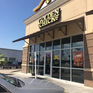 the front of the restaurant