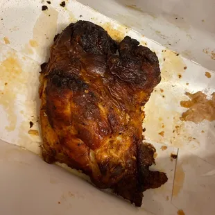 Very SAD! The fact I had to pay extra for burned chicken.