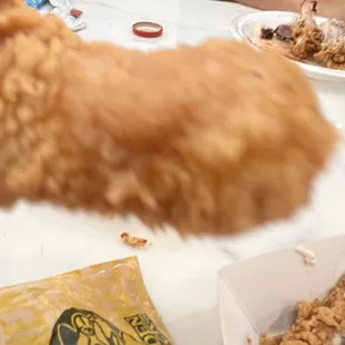 Terrible food and service!  Uncooked chicken and feathers still cooked on Chicken.