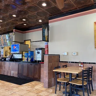Interior, facing the drink station