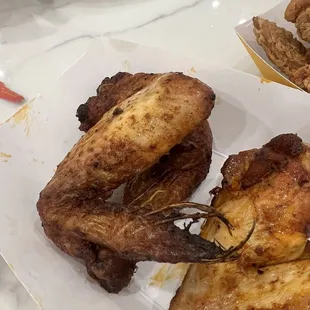 Terrible food and service!  Uncooked chicken and feathers still cooked on Chicken.