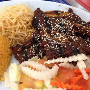 Korean BBQ had extra soy sauce on there