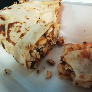 Grilled Chicken &amp; Cheese Quesadilla!