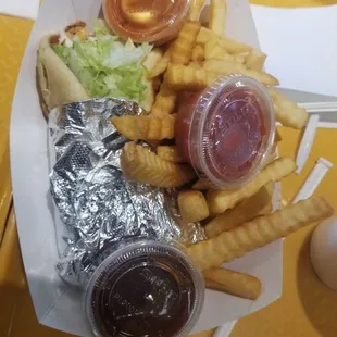 Try Our bestselling Chicken Pita Combo(Chicken Pita, side of fresh fries, and any drink)