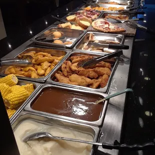 chicken wings and fried chicken, interior