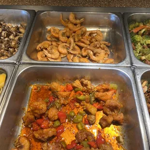 The buffet is open now.