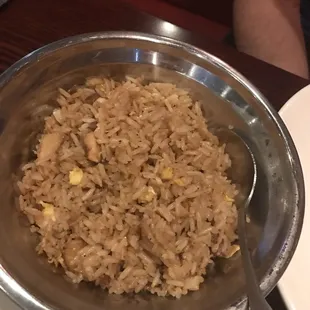 Combo fried rice, came w/ entrees