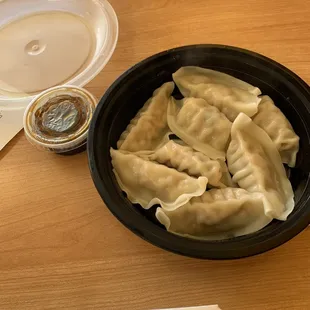a bowl of dumplings