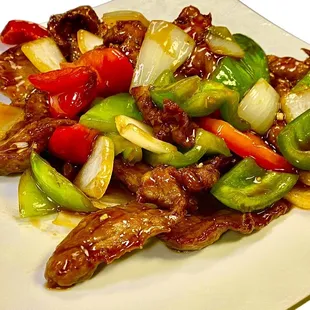 p e p Pepper Steak with Onion