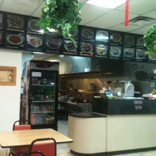 the inside of a restaurant