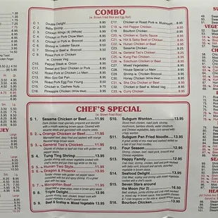 Updated menu prices