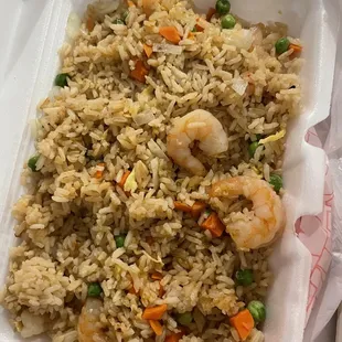 Shrimp fried rice large