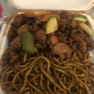 Bourbon chicken lomein