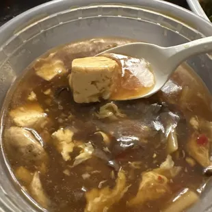 Hot and sour soup-less spicy