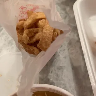 Wontons for Hot &amp; Sour Soup