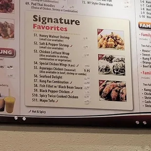 sushi and sashimi, menu