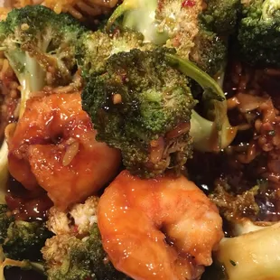 Shrimp &amp; Broccoli w/ garlic sauce