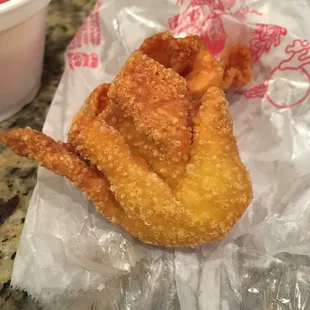 Crab Rangoon. Different wrapper supplier.