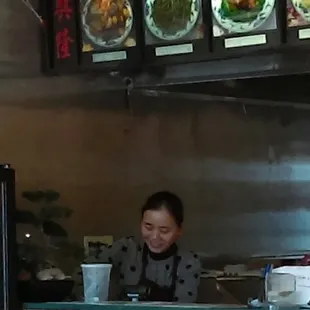 Chef..also multi-tasking on the phone for a takeout order.