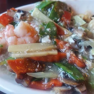 Shrimp with lobster sauce