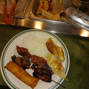 a plate of food on a counter