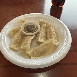 Steamed dumplings.