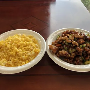 49. Chicken with Cashew Nuts and fried rice.