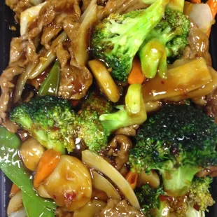 My dinner Szechuan beef.