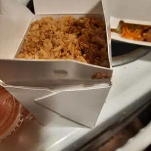 Fried rice that came with the entree order