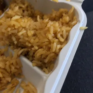 Was good except the rice was obviously made in old grease an edible but not enjoyable