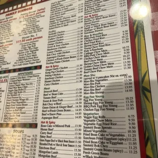 sushi and sashimi, menu